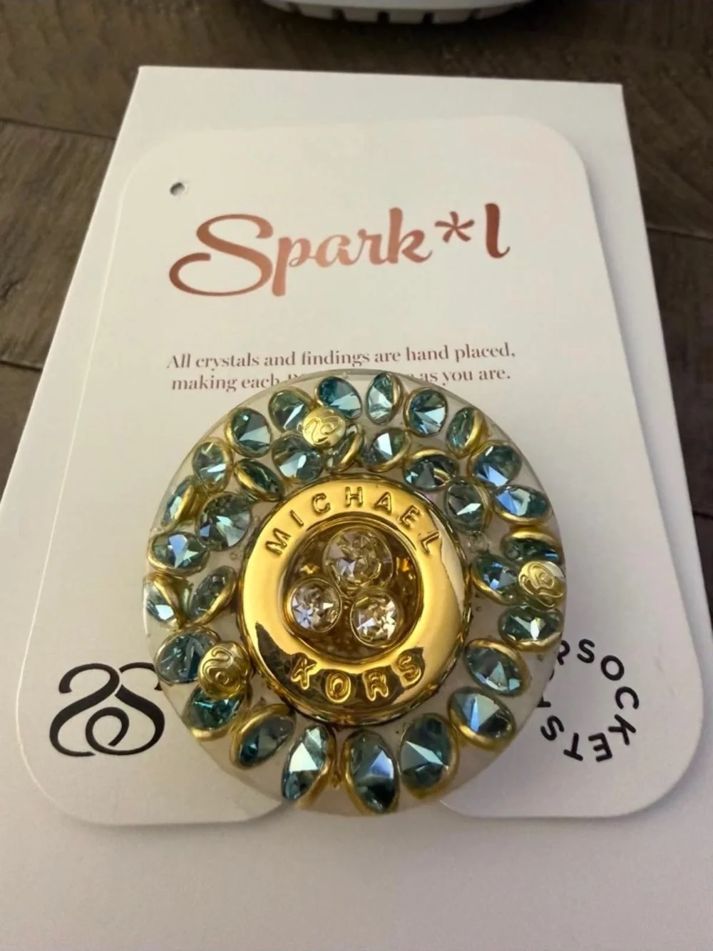 Spark*l XL Pop-Socket - Aquamarine & Michael Kors Ring